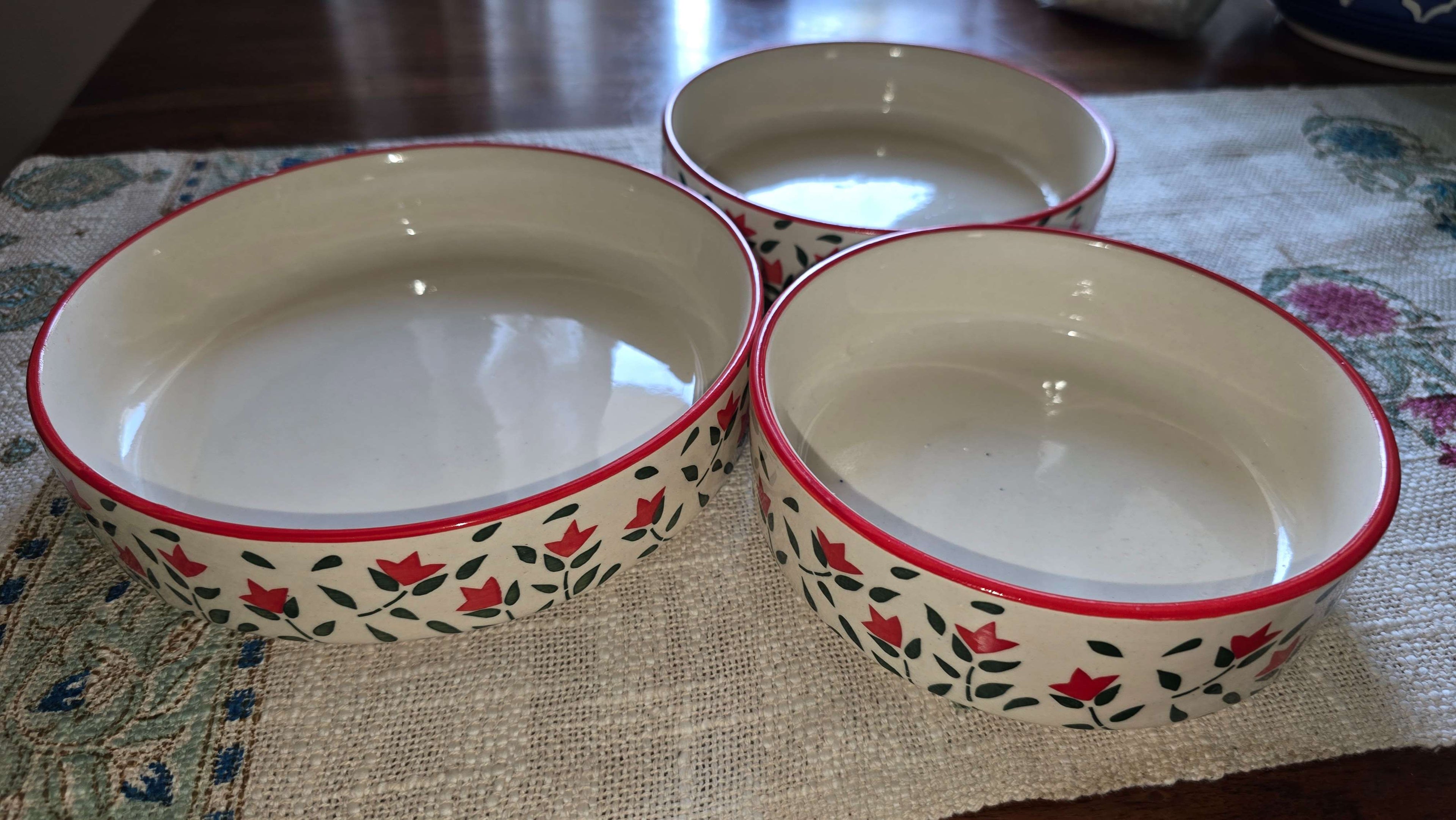Khurja Pottery Ceramic Serving Bowl set