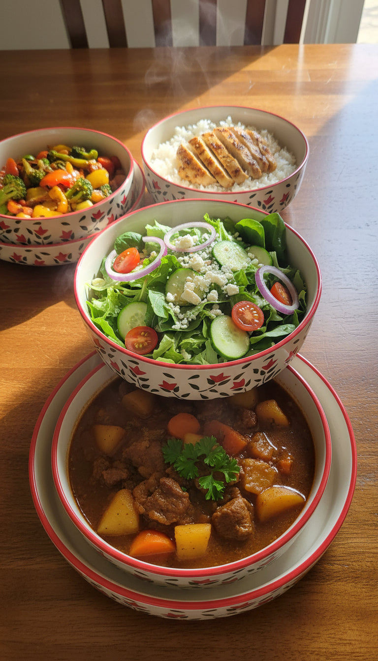 Khurja Pottery Ceramic Serving Bowl set