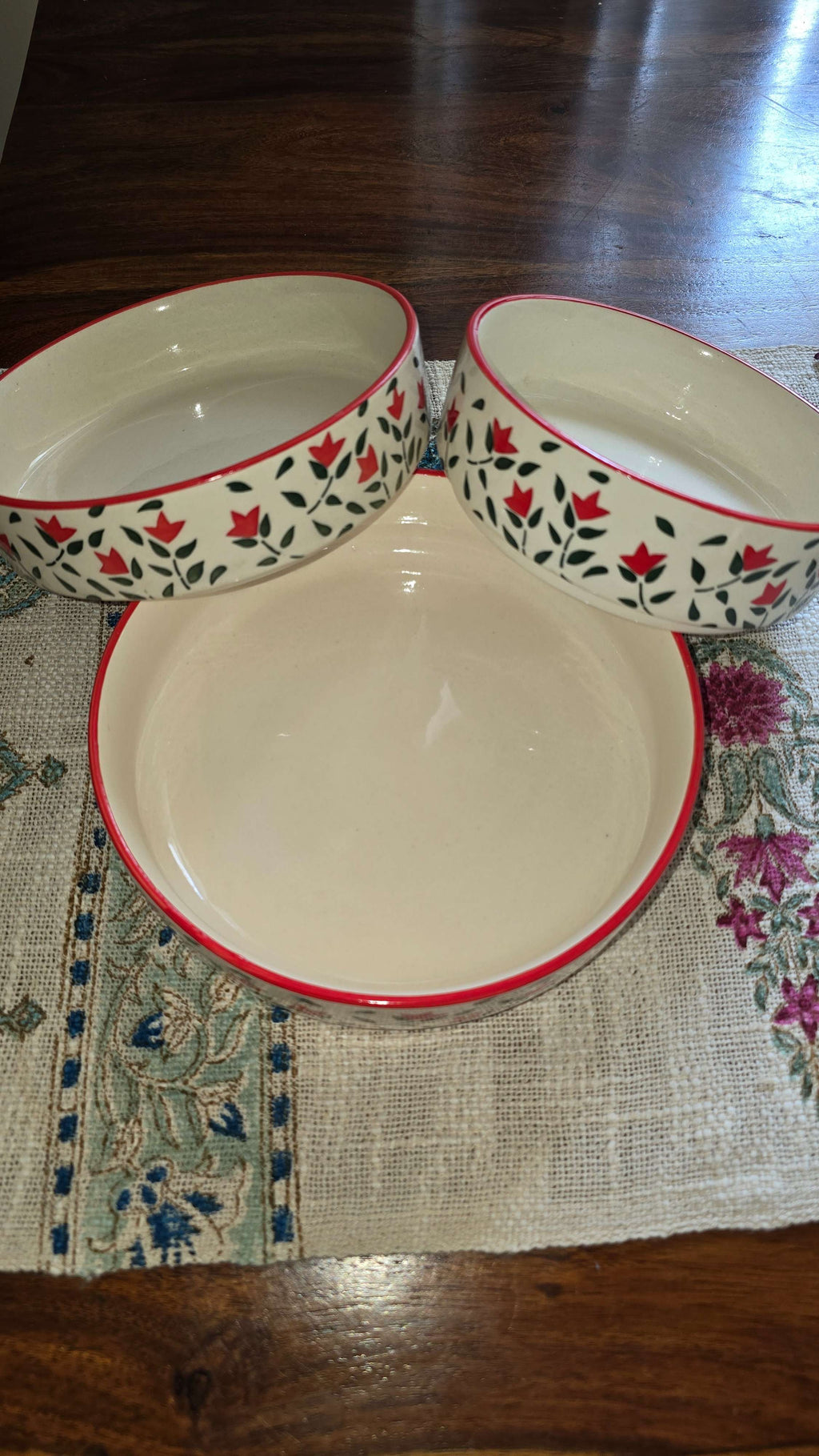 Khurja Pottery Ceramic Serving Bowl set