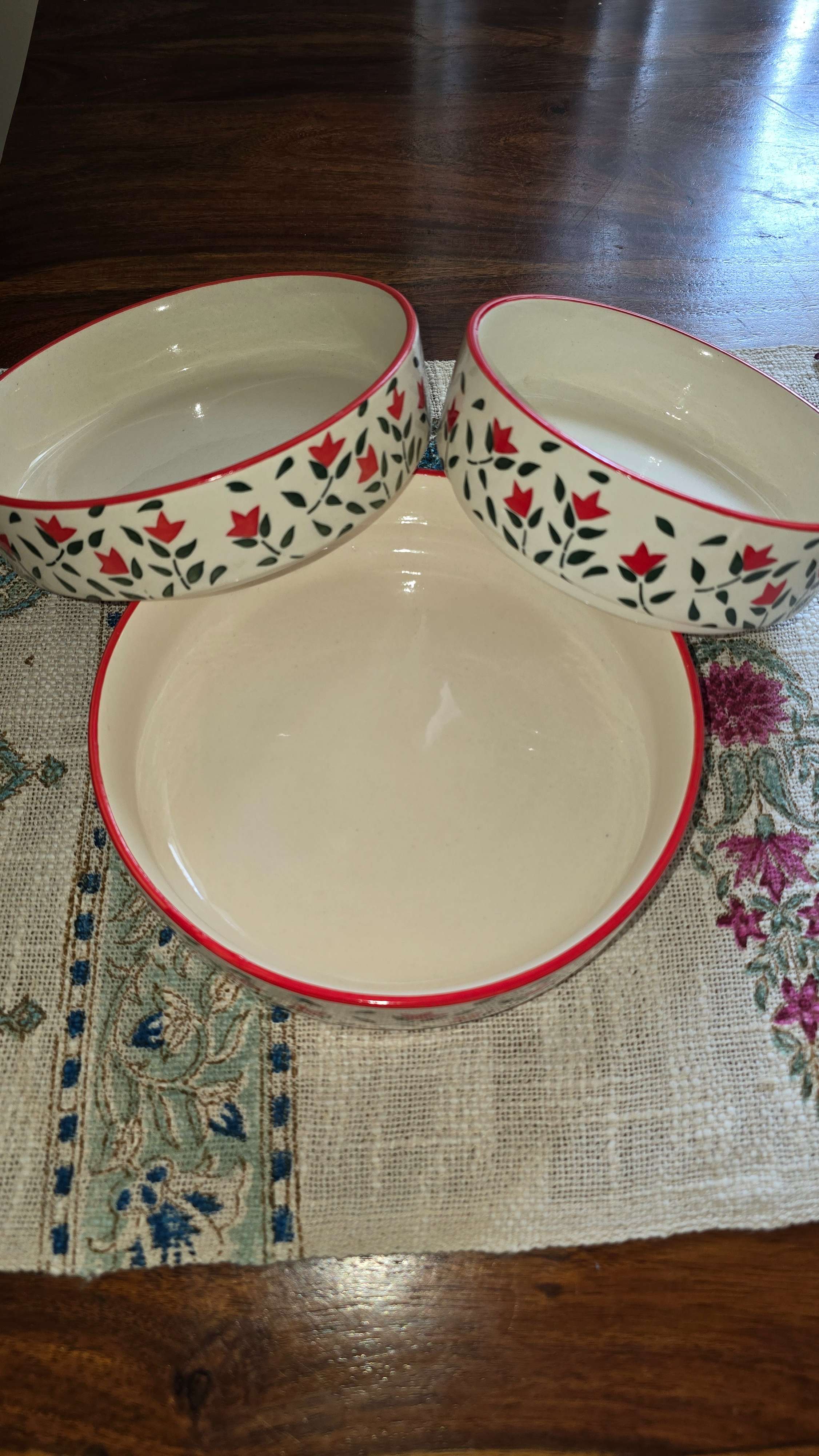Khurja Pottery Ceramic Serving Bowl set